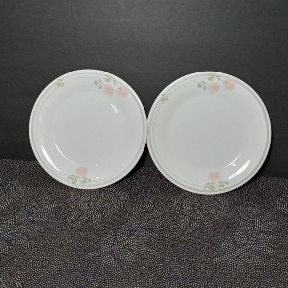 2 SALAD - DESSERT PLATE by Royal Doulton - ROSE - Picture 1 of 4